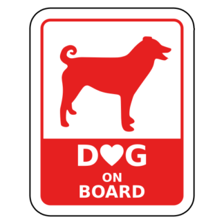 Dog On Board Sticker (Red)